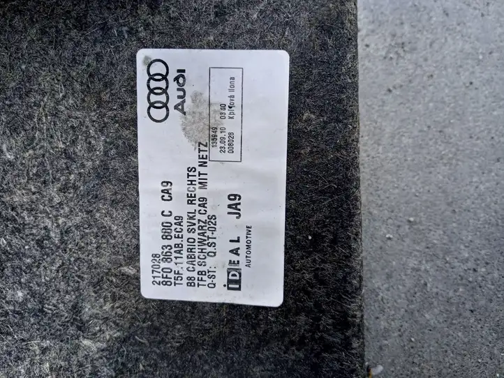 Audi S5 8T (2007 - 2011) Боковая обшивка багажника — фото 4