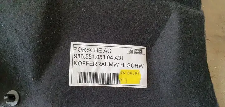 Porsche Boxster 986 (1996 - 2004) Пол багажника — фото 2