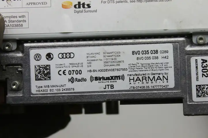 Audi A3/S3 8V (2012 - 2016) 8V0035038 Комплект аудиосистемы — фото 8