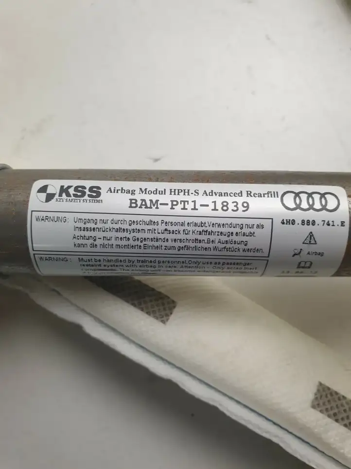 Audi A8 S8 D4 4H (2010 - 2014) 4H0880741E Боковая подушка безопасности шторка — фото 2