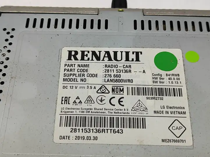 Renault Trafic III (X82) (2014 - ) 281153136R Магнитола / мультимедийная система — фото 3