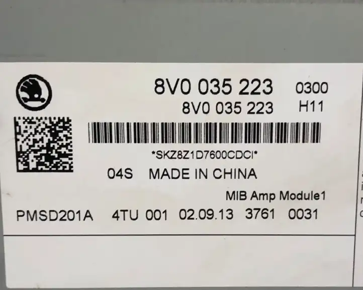 Skoda Octavia Mk3 (5E) (2013 - 2019) 8V0035223 Усилитель звука — фото 7