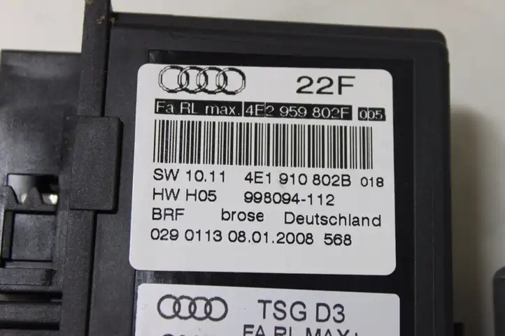 Audi A8 S8 D3 4E (2007 - 2010) 4E1910802B Мотор стеклоподъемника передний — фото 4