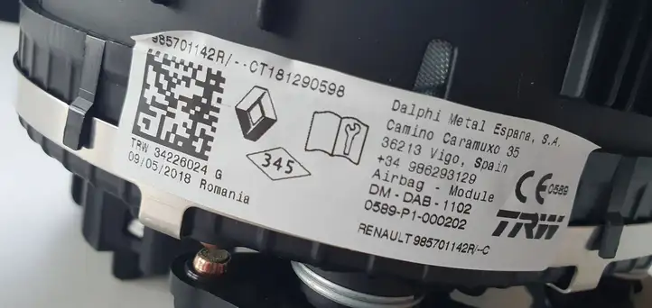 Dacia Sandero III (2016 - ) Подушка безопасности руля — фото 4