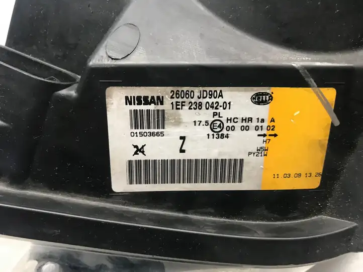 Nissan Qashqai (2010 - 2013) 26060JD90A Передняя фара — фото 7