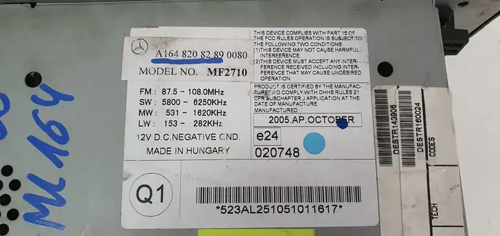 Mercedes-Benz ML W164 (2005 - 2011) Магнитола / мультимедийная система — фото 6