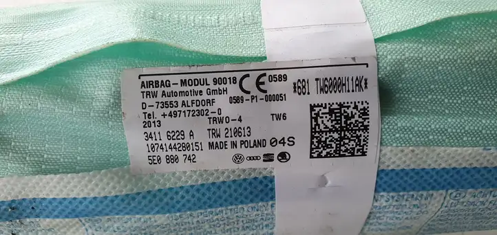 Skoda Octavia Mk3 (5E) (2013 - 2019) Боковая подушка безопасности шторка — фото 3