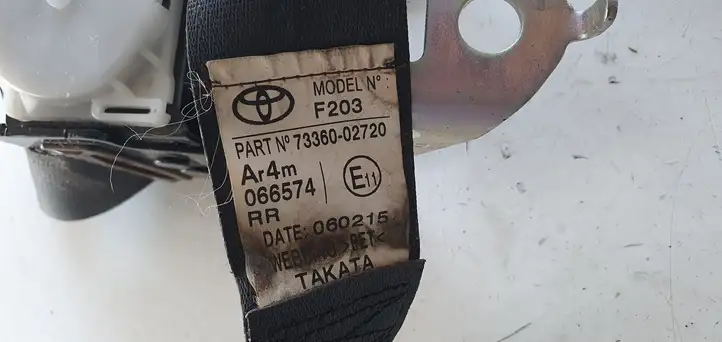 Toyota Auris E180 (2012 - 2018) Задний ремень безопасности — фото 3