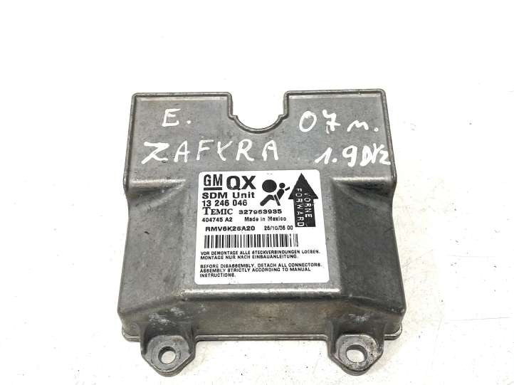 13246046 Opel Zafira B Oro pagalvių valdymo blokas