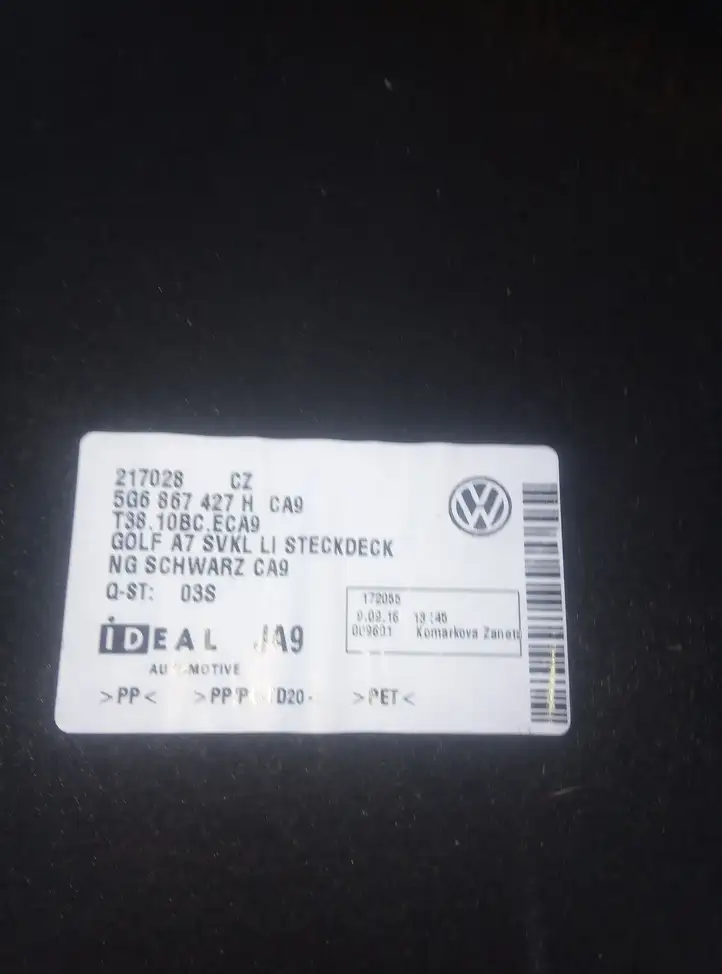 Volkswagen Golf VII (2013 - 2019) 5G6867427H Боковая обшивка багажника — фото 3