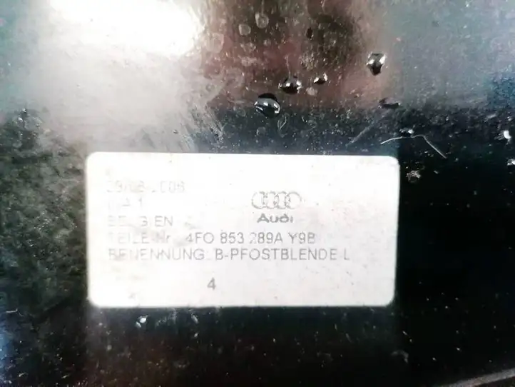 Audi A6 S6 C6 4F (2004 - 2008) 4F0853289A Накладка стекла задней двери — фото 3