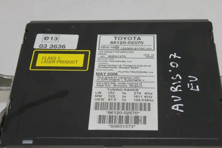 Toyota Auris 150 (2006 - 2012) 8612002570 Магнитола / мультимедийная система — фото 3