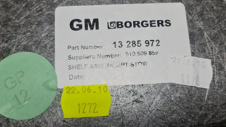 Opel Meriva B (2010 - 2014) 13285972 Коврик багажника — фото 2