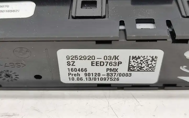 BMW 1 F20 F21 (2011 - 2019) 9252920 Другие включатели / ручки/ переключатели — фото 3