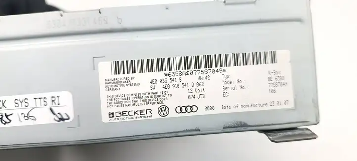 Audi Q7 4L (2005 - 2009) 4E0035541S Прочие блоки управления — фото 3