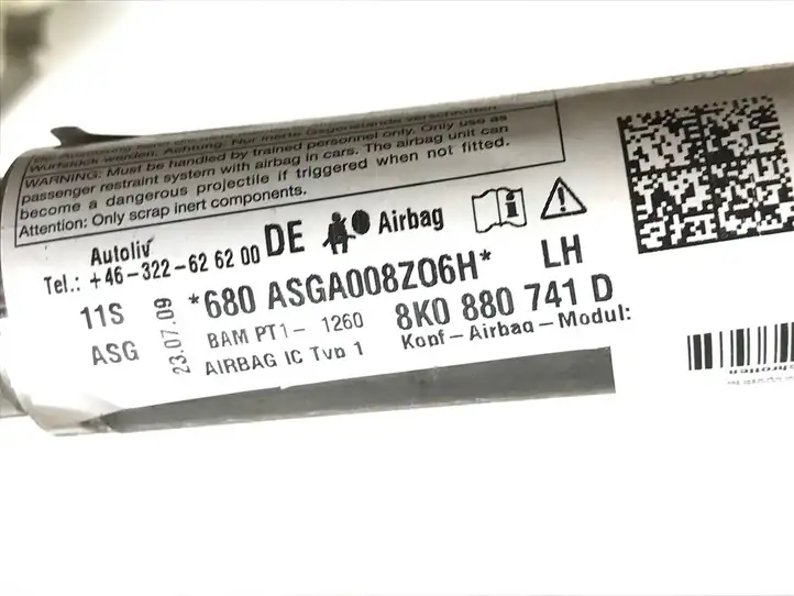 Audi A4 S4 B8 8K (2007 - 2011) 8K0880741D Боковая подушка безопасности шторка — фото 3