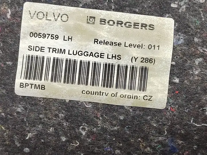 Volvo S80 (2006 - 2009) 0059759 Боковая обшивка багажника — фото 10