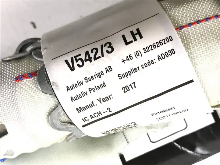 Volvo S90, V90 (2016 - 2020) P31690431 Боковая подушка безопасности шторка — фото 2