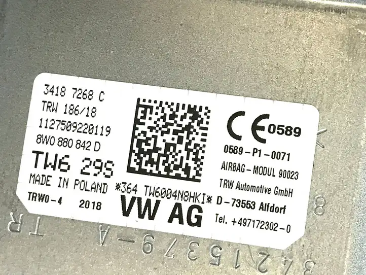 Audi A4 S4 B9 (2015 - 2019) 8W0880842D Коленная подушка безопасности — фото 3