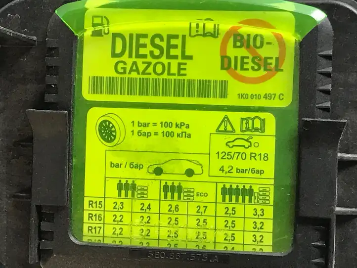 Skoda Octavia Mk3 (5E) (2013 - 2019) 5E0809702B Крышка топливного бака — фото 4