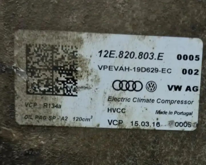 Volkswagen Golf VII (2013 - 2019) 12E820803E Компрессор (насос) кондиционера воздуха — фото 7