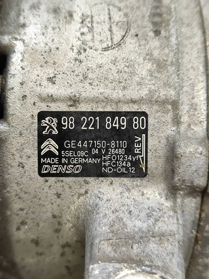 Peugeot 208 (2015 - 2019) 9822184980 Компрессор (насос) кондиционера воздуха — фото 8