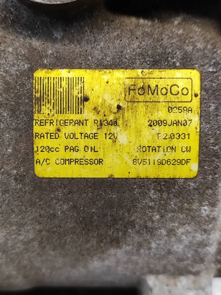 Ford Fiesta (2006 - 2008) 8V5119D629DF Компрессор (насос) кондиционера воздуха — фото 6