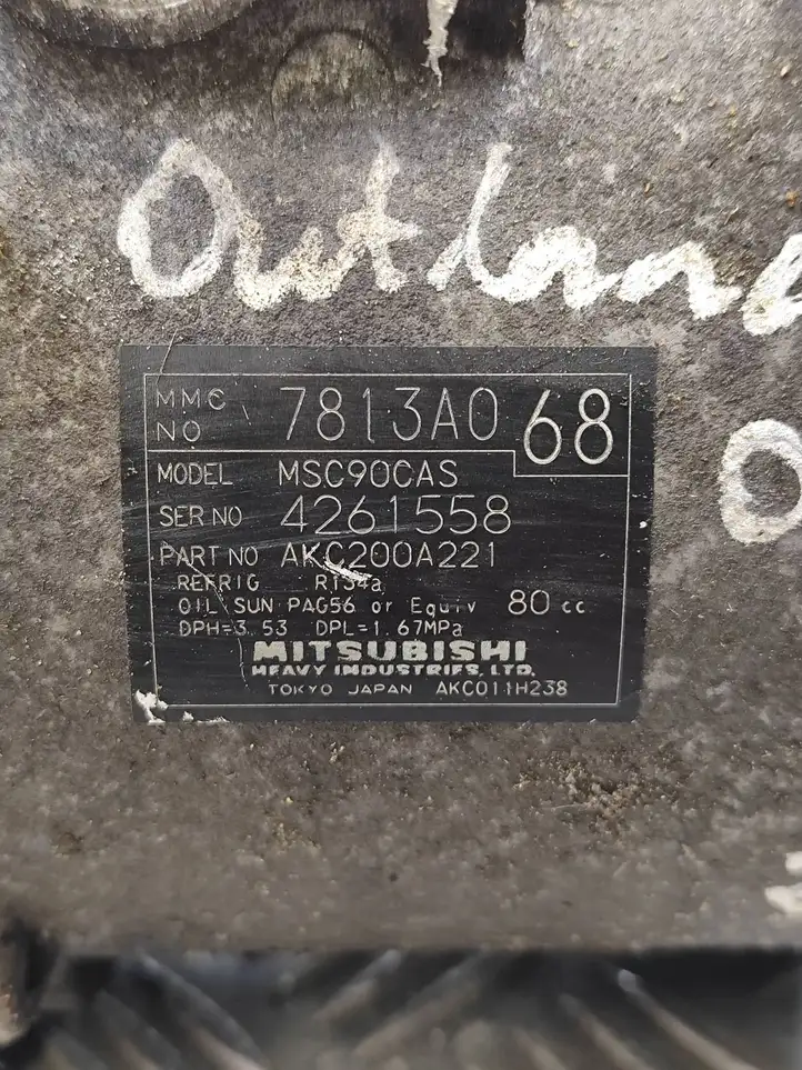 Mitsubishi Outlander (2007 - 2012) 7813A068 Компрессор (насос) кондиционера воздуха — фото 3