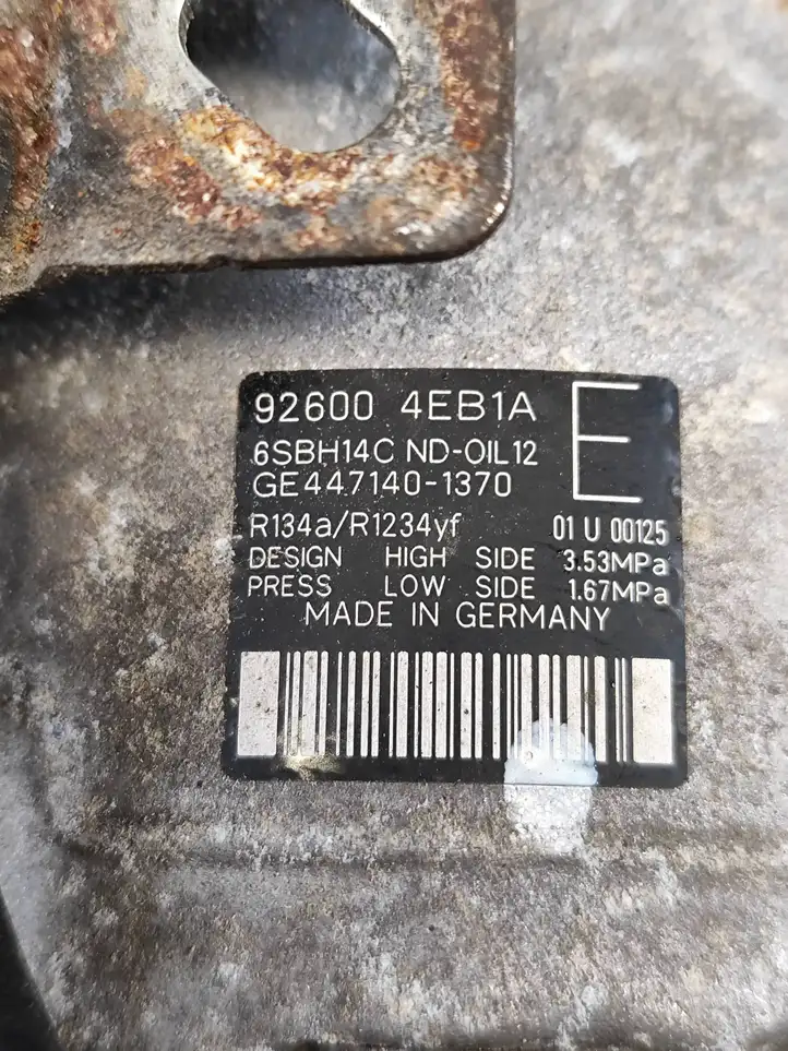 Nissan Qashqai (2013 - 2017) 926004EA1A Компрессор (насос) кондиционера воздуха — фото 5