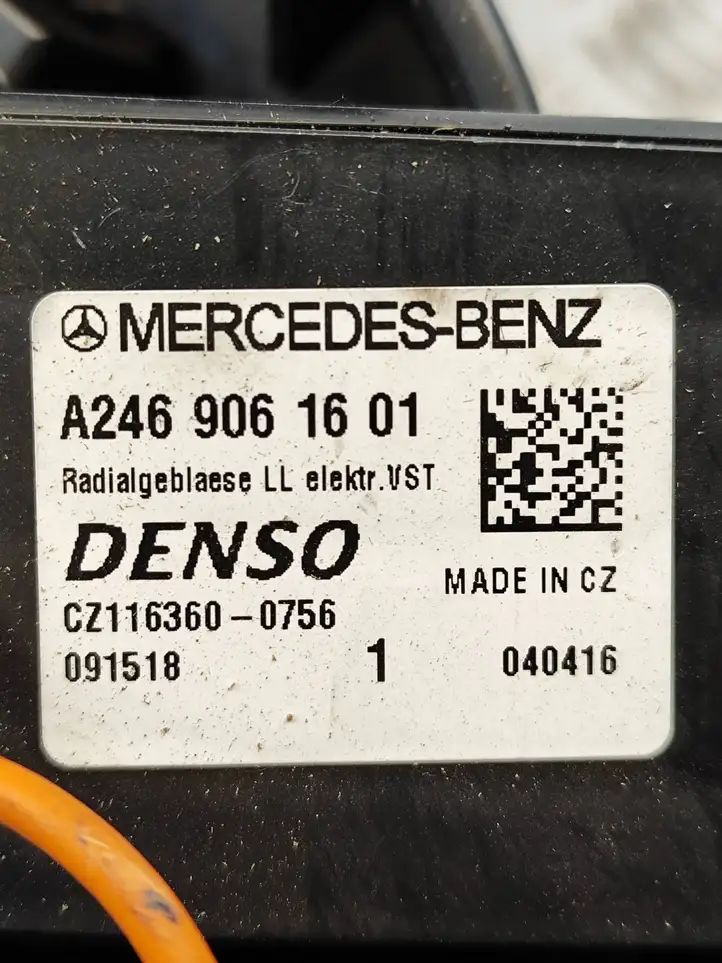 Mercedes-Benz CLA C117,X117,W117 (2013 - 2019) A2469061601 Вентилятор печки — фото 5