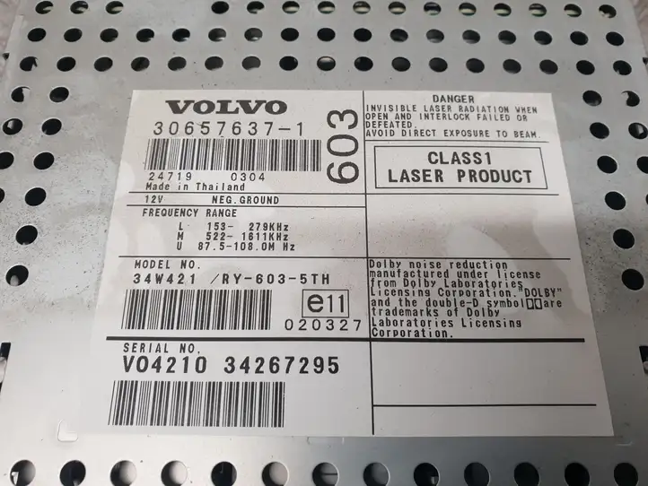 Volvo S60 (2000 - 2004) 306576371 Магнитола / мультимедийная система — фото 2