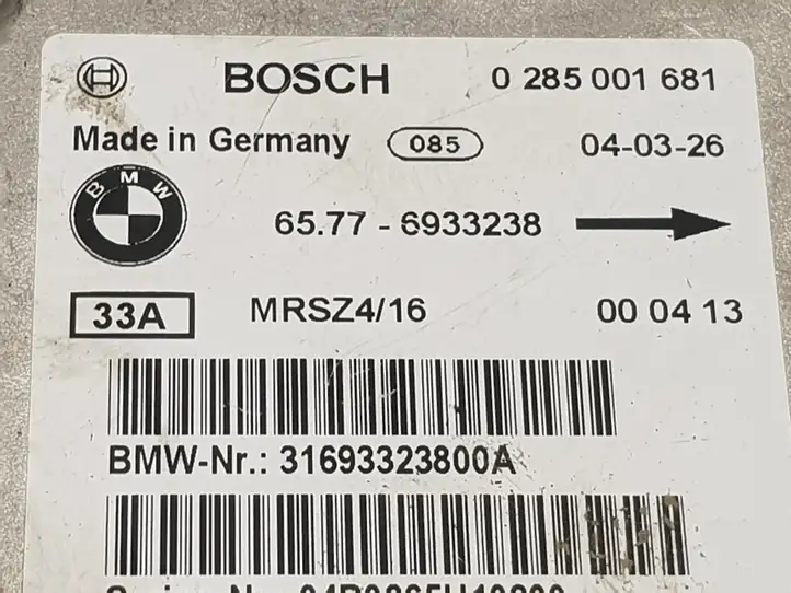 BMW 3 E46 (1998 - 2005) 0285001681 Блок управления SRS — фото 2