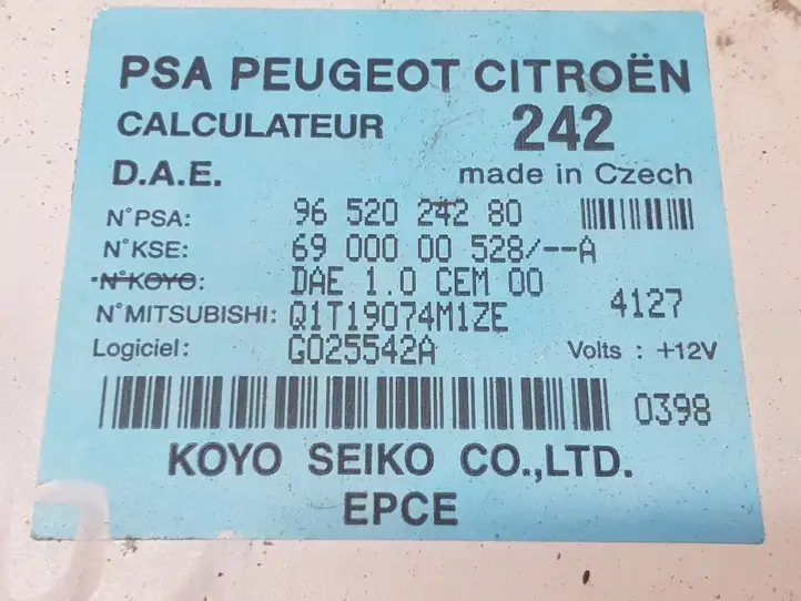 Citroen C3 (2002 - 2009) 9652024280 Блок управления усилителем руля — фото 2