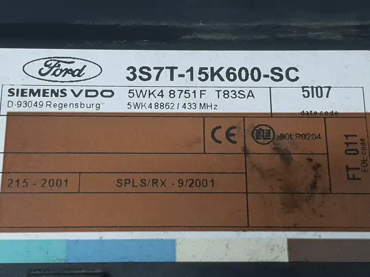 Ford Mondeo Mk III (2000 - 2007) 3S7T15K600SC Модуль комфорта — фото 2