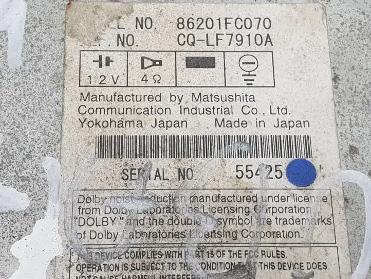 Subaru Forester SG (2003 - 2005) 86201FC070 Магнитола / мультимедийная система — фото 3