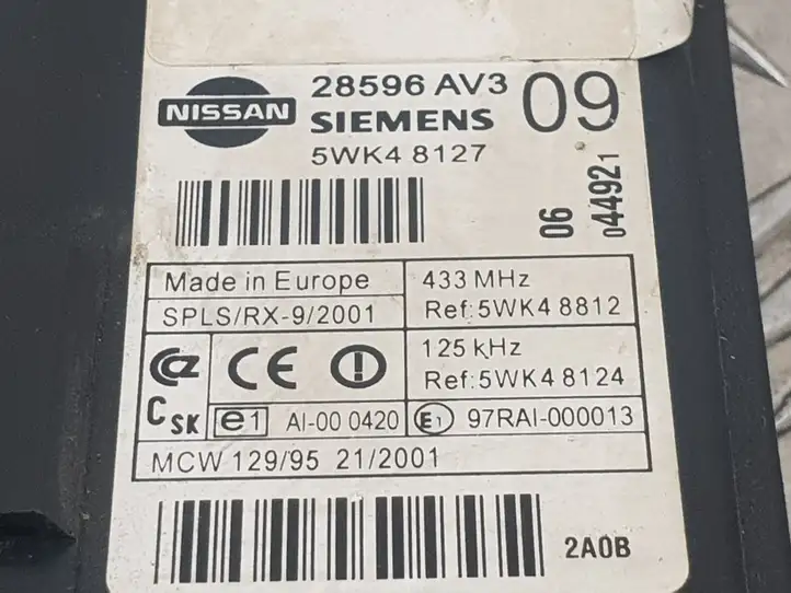 Nissan Primera (2001 - 2008) 28596AV3 Модуль комфорта — фото 2