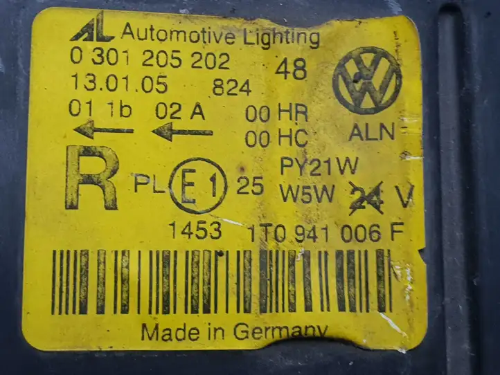 Volkswagen Touran I (2003 - 2010) 1T0941006F Передняя фара — фото 3