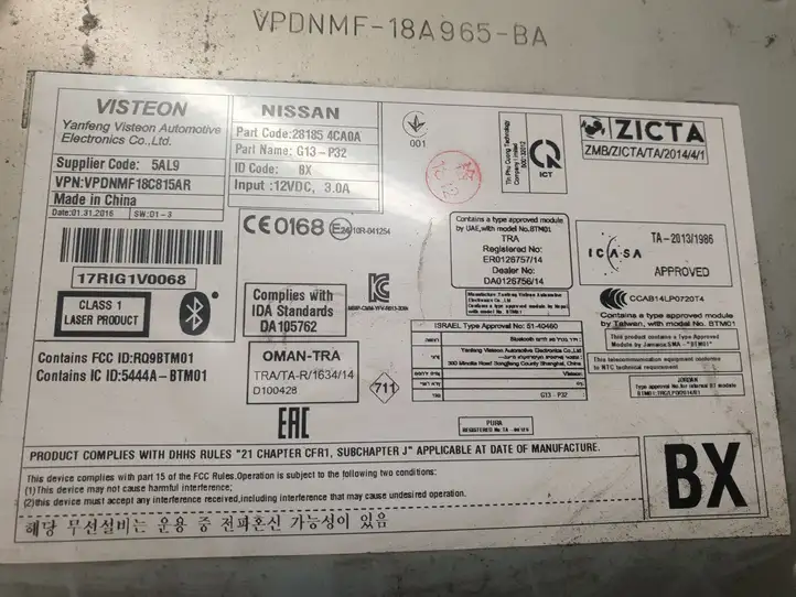 Nissan Qashqai (2013 - 2017) 281854CA0A Магнитола / мультимедийная система — фото 4