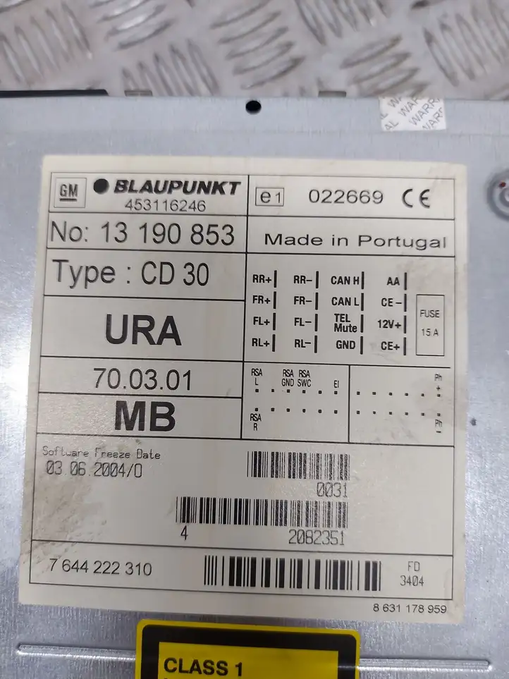 Opel Meriva A (2002 - 2006) 13190853 Магнитола / мультимедийная система — фото 2
