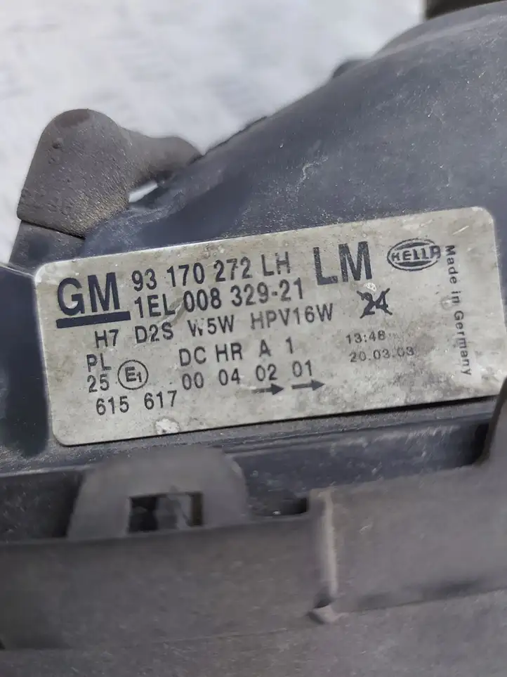 Opel Astra G (1998 - 2004) 93170272 Передняя фара — фото 7