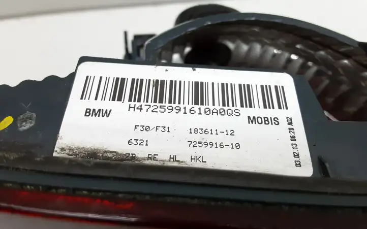 BMW 3 F30 F35 F31 (2012 - 2018) 7259916 Задний фонарь в крышке багажника — фото 3