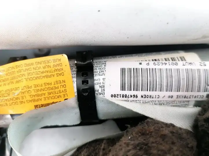 Citroen C3 (2002 - 2009) 9647881280 Боковая подушка безопасности шторка — фото 3