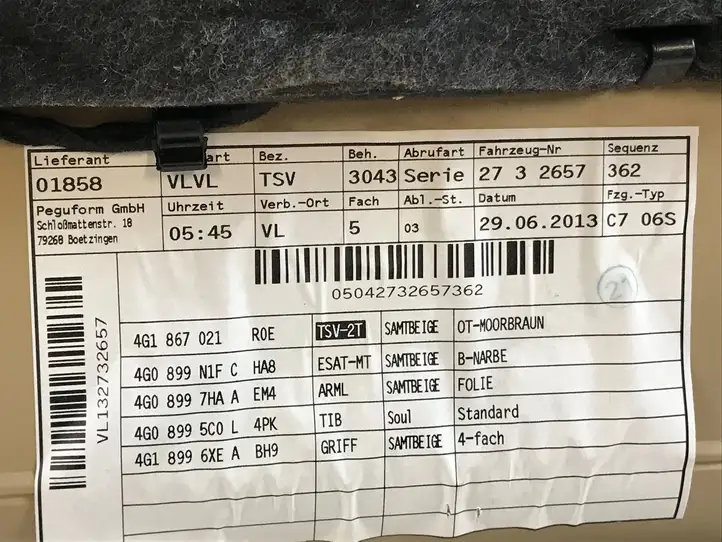 Audi A6 C7 (2011 - 2014) 4G1867021 Обшивка передней двери — фото 4