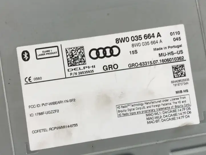 Audi A4 S4 B9 (2015 - 2019) 8W0035664A Магнитола / мультимедийная система — фото 3