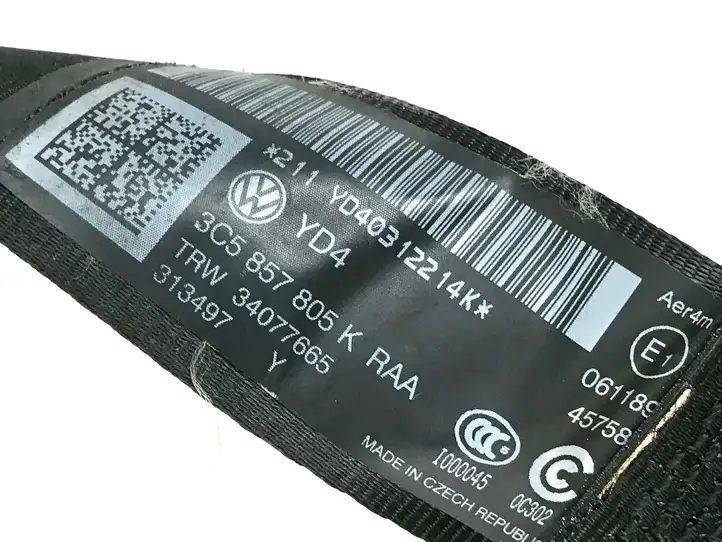 Volkswagen PASSAT B7 (2011 - 2014) 3C5857805K Задний ремень безопасности — фото 3