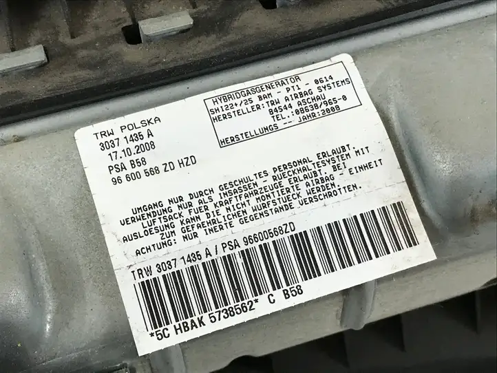 Citroen C4 I Picasso (2006 - 2013) 96600568ZD Коленная подушка безопасности — фото 4