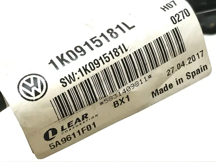Volkswagen Scirocco (2014 - 2017) 1K0915181L Минусовой провод аккумулятора — фото 3