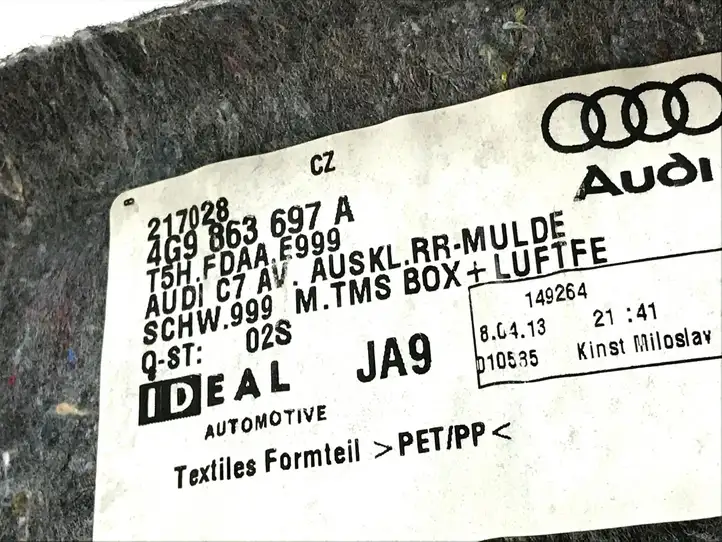 Audi A6 Allroad C7 (2012 - 2014) 4G9863697A Коврик багажника — фото 3