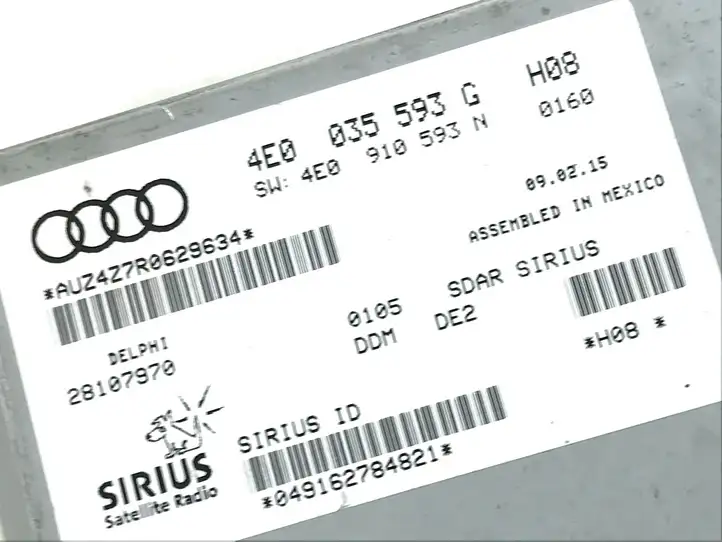 Audi Q7 4L (2005 - 2009) 4E0035593G Контроллер мультимедийной системы — фото 3