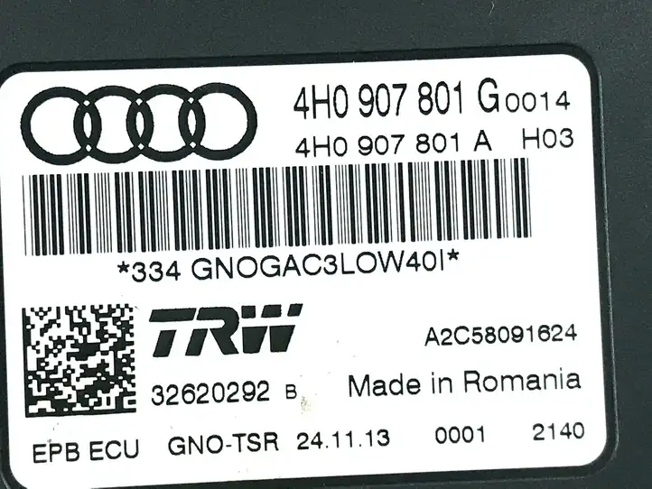 Audi A6 C7 (2011 - 2014) 4H0907801G Блок управления стояночным тормозом — фото 3